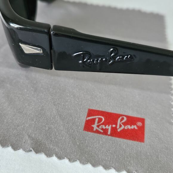 Vintage 80s Ray Ban B&L PSAS BLACK Outsider Sport Wayfarer Sunglasses Wrap - Picture 3 of 16